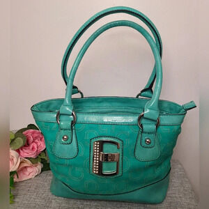 Unique Medium Guess Mint Green Handbag‎ Pre-owned